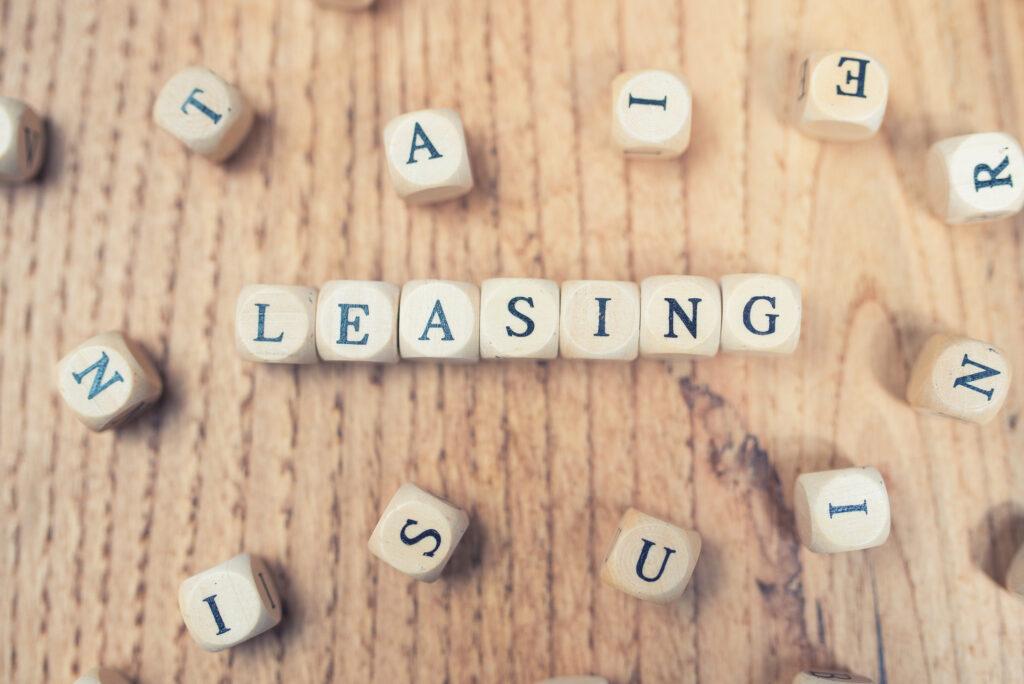 Leasing concept with letters